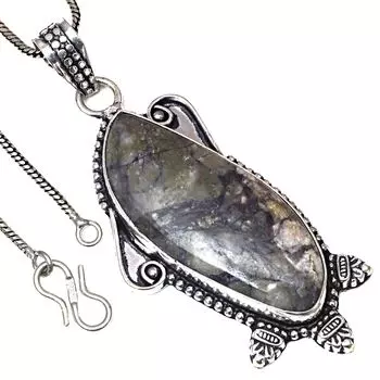 Pendant Cheroite Gemstone Handicraft Valentine Day Gift Silver Jewelry 2