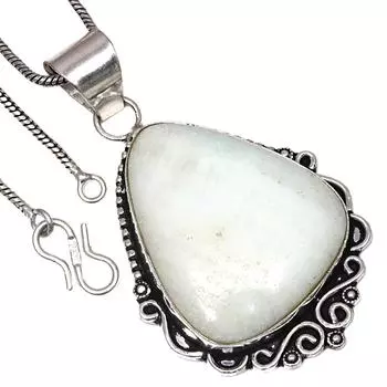 Pendant Chrysoprase Gemstone Valentine Day Gift Silver Jewelry 2.25