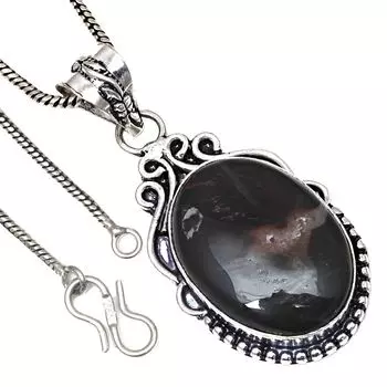 Pendant Crazy Lace Agate Gemstone Valentine Day Gifted Silver Jewelry 2.25