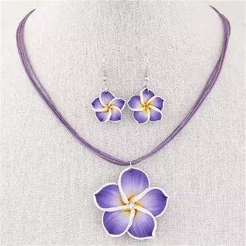 Pendant Earrings Necklaces Set Bohemia Bohemia Style Jewelry Flower Necklaces Earrings Gift