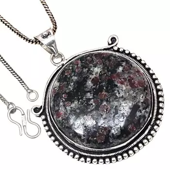 Pendant Eudialyte Gemstone Valentine Day Ethnic Silver Jewelry 1.75