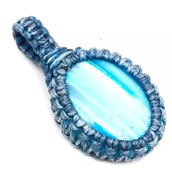 Pendant Green Botswana Agate Gemstone Friend Silver Jewelry 1.75