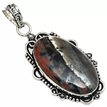 Pendant Hunny Dendritic Opal Gemstone Handmade Silver Jewelry 2.5