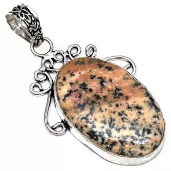 Серебряная подвеска с опалом Ханни Дендритовый драгоценный камень ко Дню матери 2 дюйма