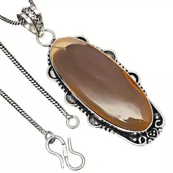 Pendant Imperial Jasper Gemstone Handicraft Valentine Day Silver Jewelry 2