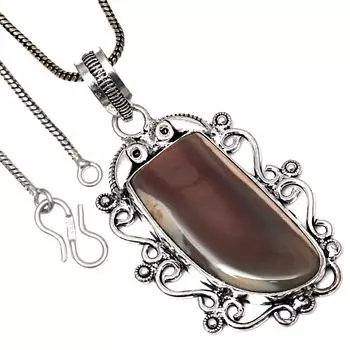 Pendant Imperial Jasper Gemstone Valentine Day Gifted Silver Jewelry 2.25