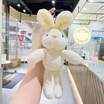 Pendant Key Ring Car Keyring Bunny Plush Doll Bunny Plush Keychain Rabbit Plush Doll Plush Keyring