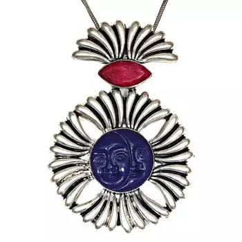 Pendant Lapis Lazuli Gifted Silver Blue 3.25 Natural Jewelry Necklace