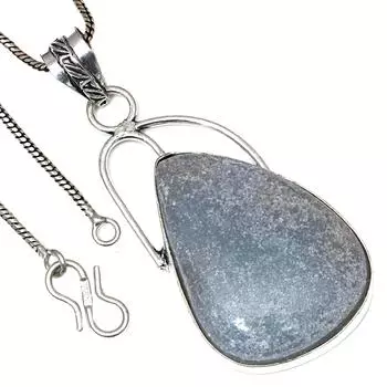 Pendant Levander Zade Gemstone Valentine Day Ethnic Silver Jewelry 2.5