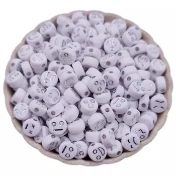 Pendant Loose Beads Expression Letter Jewelry Making 50Pcs 4*7mm Wholesale Necklace Bracelet DIY For beads 1
