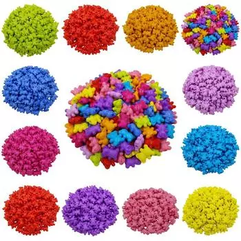 Подвеска свободные бусины ювелирные изделия ожерелье браслет медведь своими руками для 50 шт 14*12 мм оптовая продажа акриловые аксессуары фиолетовый