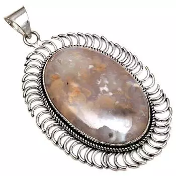 Pendant Montana Agate Gemstone Mother Day Gift Silver Jewelry 2.5