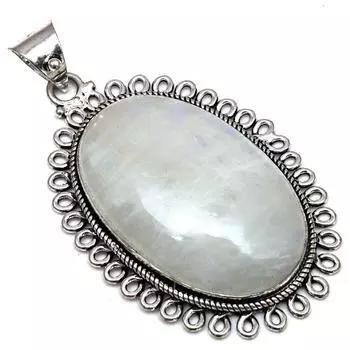 Pendant Moonstone Gemstone Handmade Mother s Day Gift Silver Jewelry 2.25