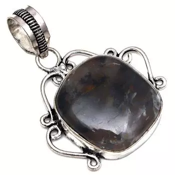 Pendant Moss Agate Gemstone Handmade Mother Day Silver Jewelry 1.75