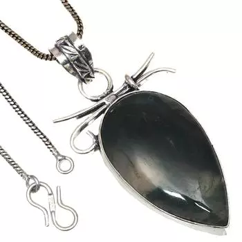 Pendant Moss Agate Gemstone Valentine Day Ethnic Silver Jewelry 2