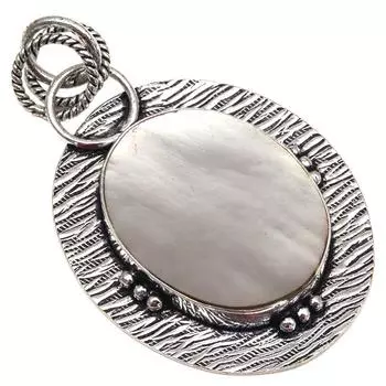 Pendant Mother Of Pearl Gemstone Mother Day Gift Silver Jewelry 2