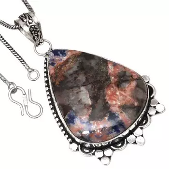 Pendant Multi Sodalite Gemstone Handmade Gift For Her Silver Jewelry 2.5