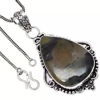 Pendant Newlite Jasper Gemstone Handicraft Valentine Day Silver Jewelry 2