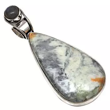 Pendant Ocean Jasper Gemstone Handmade Mother Day Silver Jewelry 2.5