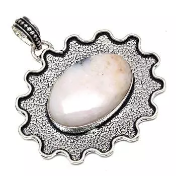 Pendant Pink Opal Gemstone Handmade Gift For Her Silver Jewelry 2
