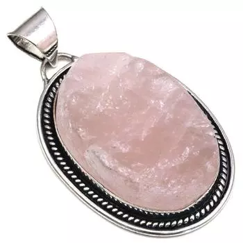 Pendant Pink Rosequartz Drusy Gemstone Mother s Day Gift Silver Jewelry 2