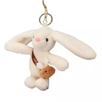 Pendant Plush Rabbit Dolls Bag Hanging Car Keyring Soft Bunny Plush Keychain Jewelry Accessories