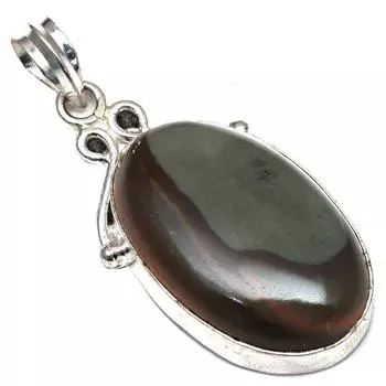Pendant Polygram Jasper Gemstone Mother Day Silver Jewelry 1.75