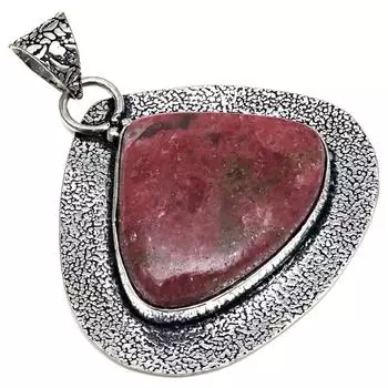 Pendant Rhodonite Gemstone Handmade Mother Day Gift Silver Jewelry 2