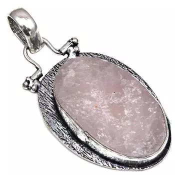 Pendant Rose Quartz Drusy Gemstone Gift For Her Silver Jewelry 2