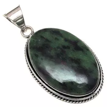 Pendant Ruby Zoisite Gemstone Handmade Gift For Her Silver Jewelry 2