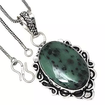 Pendant Ruby Zoisite Gemstone Valentine Day Gift Silver Jewelry 2