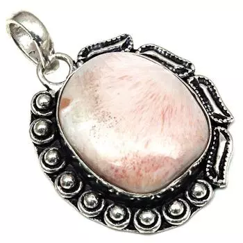 Pendant Scolecite Gemstone Handmade Mother Day Silver Jewelry 1.75