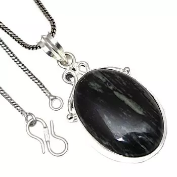 Pendant Silver Leaf Jasper Gemstone Valentine Day Gifted Silver Jewelry 2