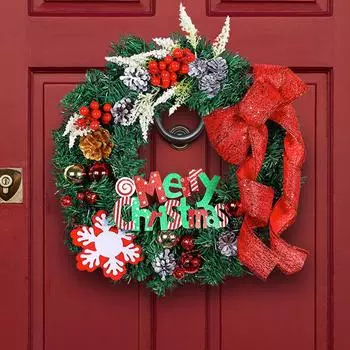 Pendant Simple And Fashionable Wreath Beautiful Holiday Decorations Letter Card Wreath Strong And Durable Christmas Wreath