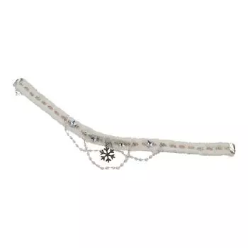 Pendant Snowflake Rhinestone Necklace Crystal Women Plush Choker Vintage Hipster белый