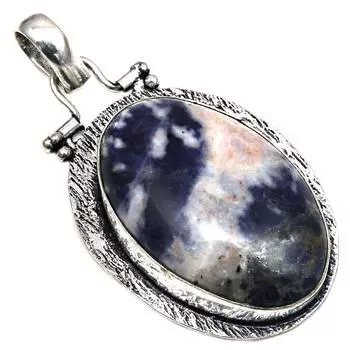 Pendant Sodalite Gemstone Gift For Her 925 Silver Jewelry 2.25