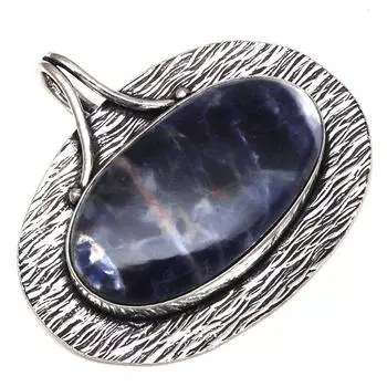 Pendant Sodalite Gemstone Handmade Mother Day Gift Silver Jewelry 1.75
