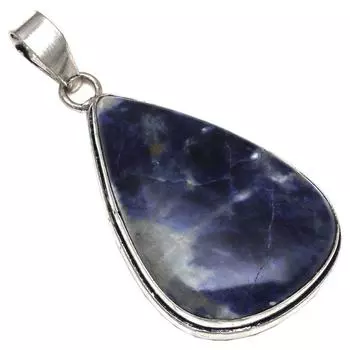 Pendant Sodalite Gemstone Handmade Mother Day Gift Silver Jewelry 2.5