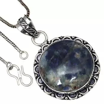 Pendant Sodalite Gemstone Valentine Day Ethnic Silver Jewelry 3