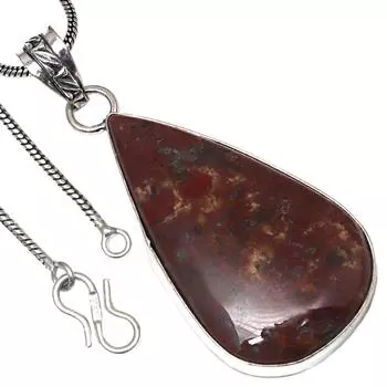 Pendant Stick Agate Gemstone Valentine Day Ethnic Silver Jewelry 2.75