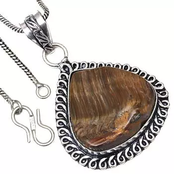 Pendant Tiger s Eye Drusy Gemstone Valentine Day Gift Silver Jewelry 2