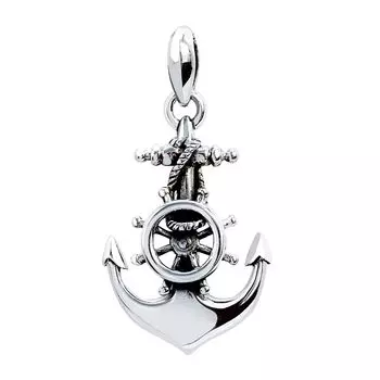 Pendant Top Necklace Top Hawaiian Jewelry Men Women Unisex Anchor Silver 925 [Sears] sp01-0016