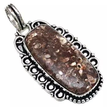 Pendant Turtella Jasper Gemstone Handmade Mother s Day Silver Jewelry 2.25