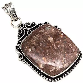 Pendant Turtella Jasper Gemstone Handmade Mother s Day Silver Jewelry 2.25