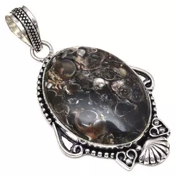 Pendant Turtella Jasper Gemstone Handmade Mother s Day Silver Jewelry 2.25