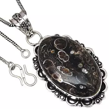 Pendant Turtella Jasper Gemstone Valentine Day Gift Silver Jewelry 2