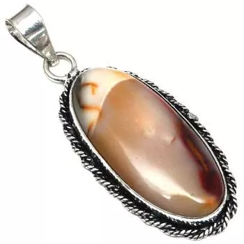 Pendant Wild Horse Jasper Gemstone Handmade Silver Jewelry 2.25