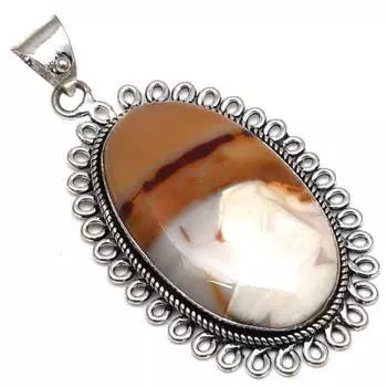 Pendant Wild Horse Jasper Gemstone Mother Day Gift Silver Jewelry 2.25