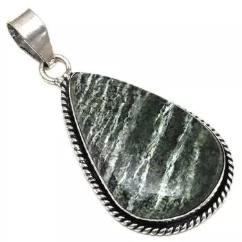 Pendant Zebra Jasper Gemstone Mother Day Gift Silver Jewelry 2.25