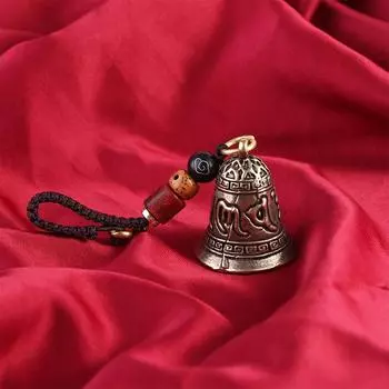 Pendants Car Accessories Brass bell Tibetan Buddhism Keyfob Key Rings Car Key Chain Car Key Chain золотой